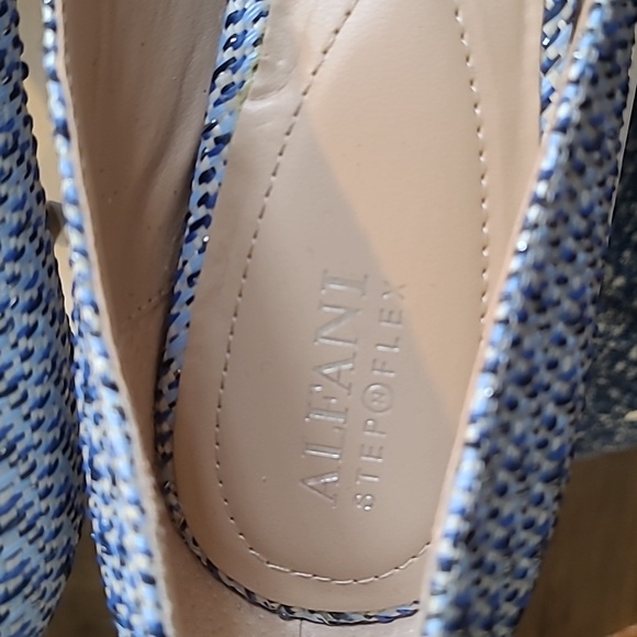 Alfani Powder Blue Raffia High Heels Size 10 - Picture 6 of 8